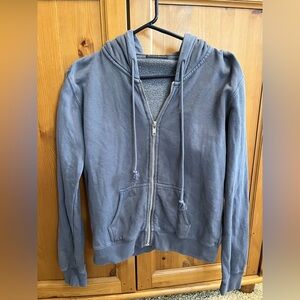 Brandy Melville zip up hoodie blue one size